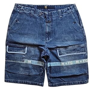 Marithe Francois Girbaud Baggy-Loose Jean Shorts. Men's Size: W42Mx13L.